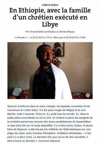 En Ethiopie, avec la famille d’un chrétien exécuté par l'EI